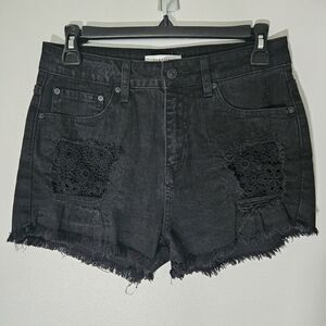 Black Denim‎ Shorts Womens Size 28